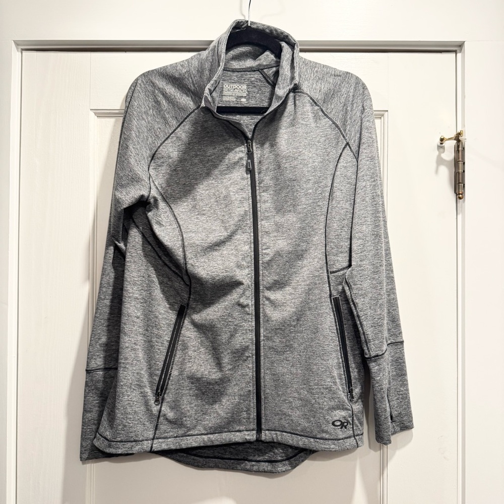 Outdoor Research Women’s Melody Full Zip Jacket Grey Large Outdoor Hiking Spring